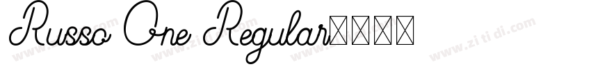Russo One Regular字体转换
